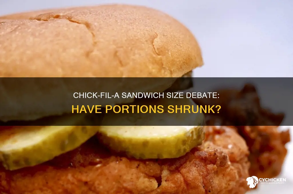did chick fil a shrink their sandwiches