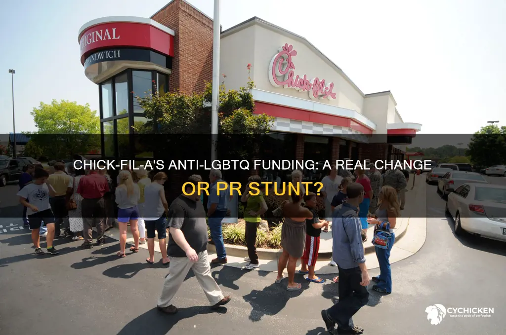 did chick fill a really stop funding anti lgbt communities