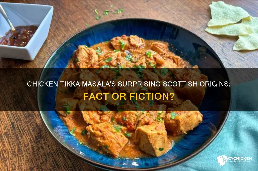 did chicken tikka masala come from scotland