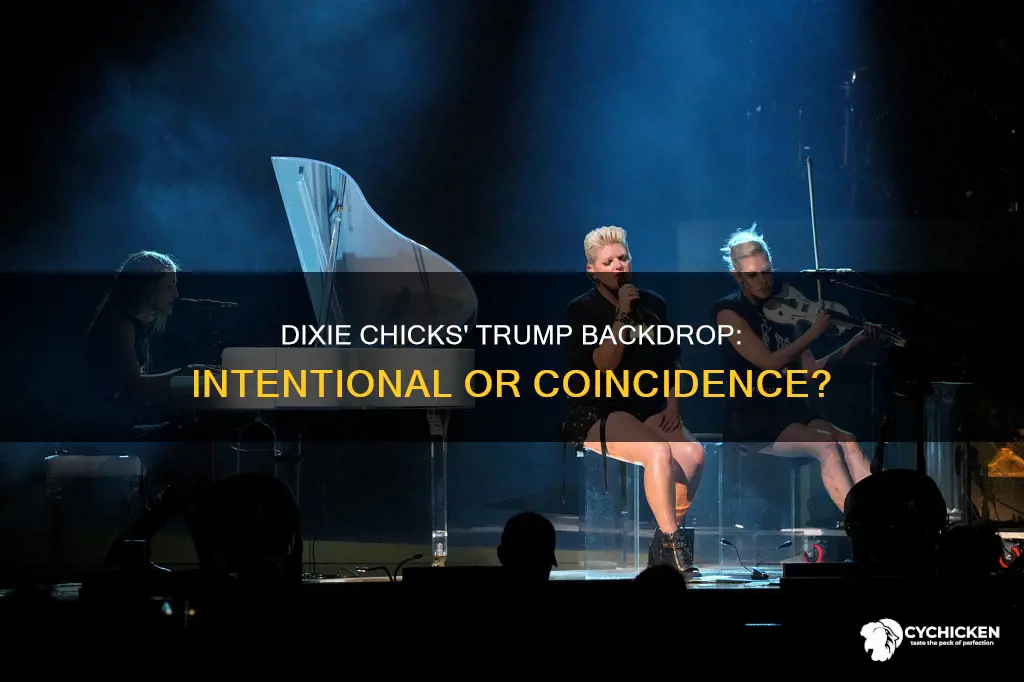 did dixie chicks really have a trump backdrop on stage