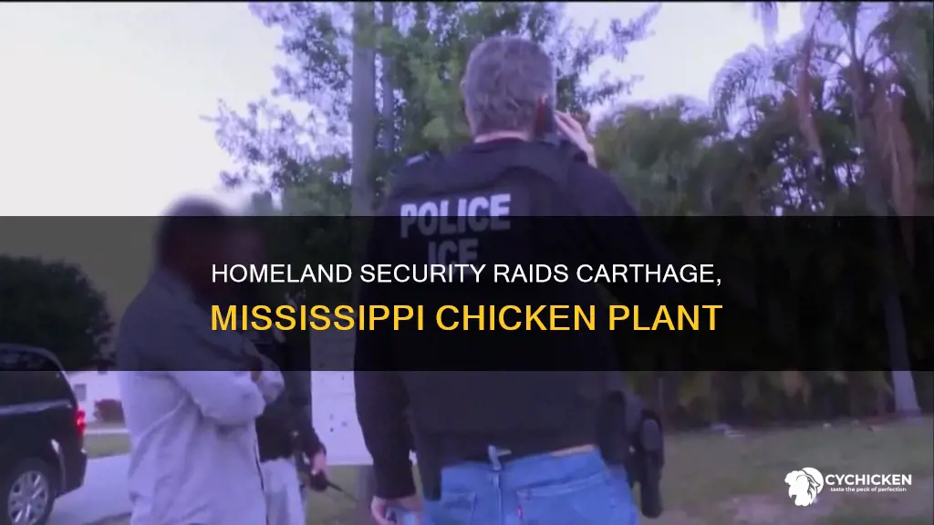 did homeland security and immigration raid carthage mississippi chicken