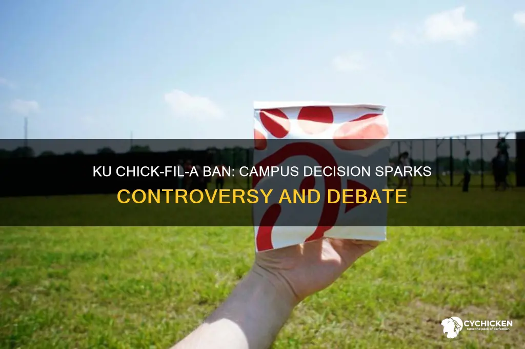 did ku ban chick-fill-a from campus
