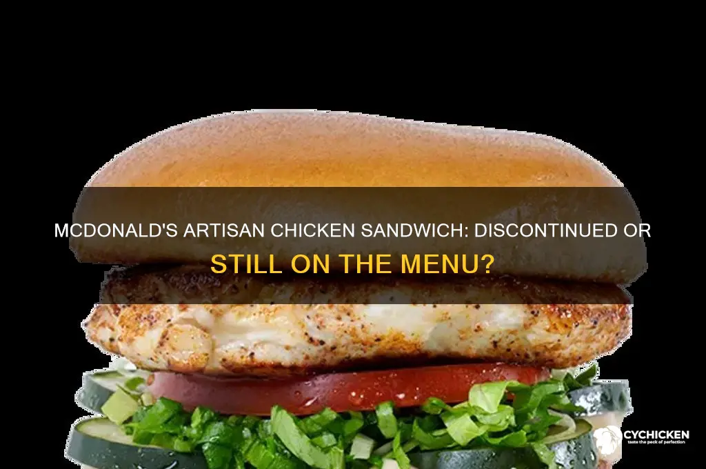 did mcdonalds dump the artisan chicken sandwich