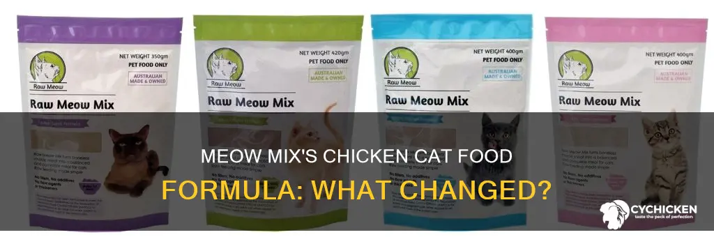 did meow mix change their chicken cat food formula