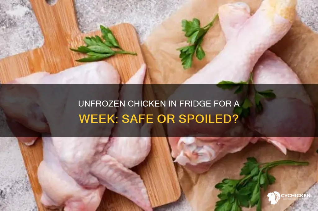 did not freeze chicken 1 week in fridge