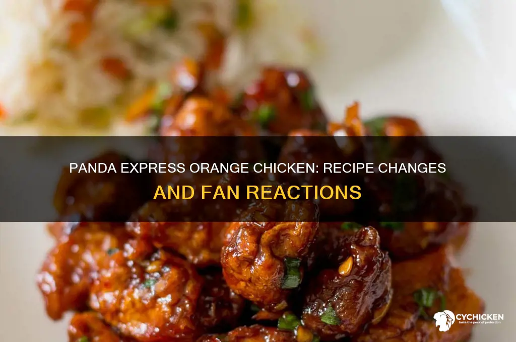 did panda express change their orange chicken