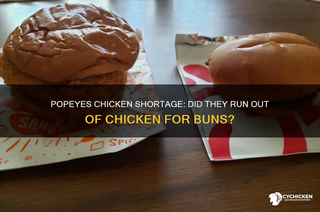 did popeyes run out of chicken for buns