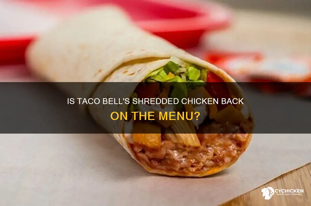 did taco bell bring back shredded chicken