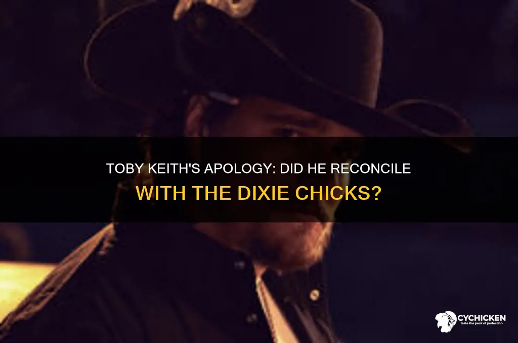 did toby keith apologize to the dixie chicks