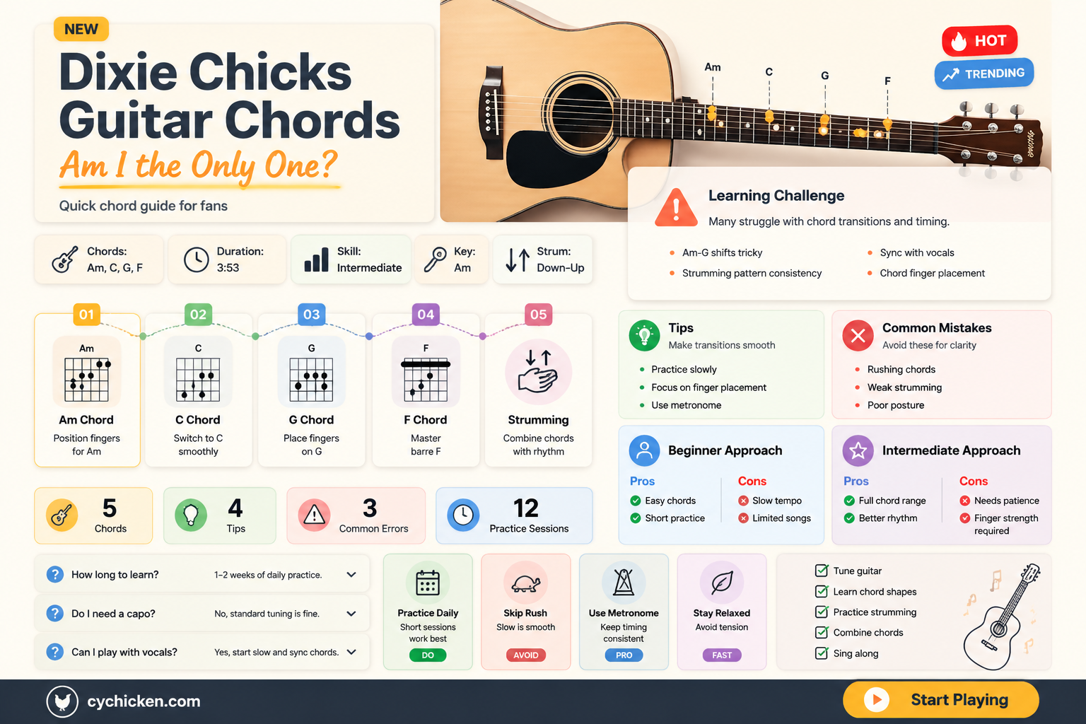 am i the only one dixie chicks guitar chords