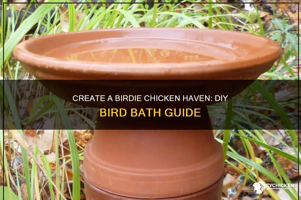 do a birdie chicken with a bird bath