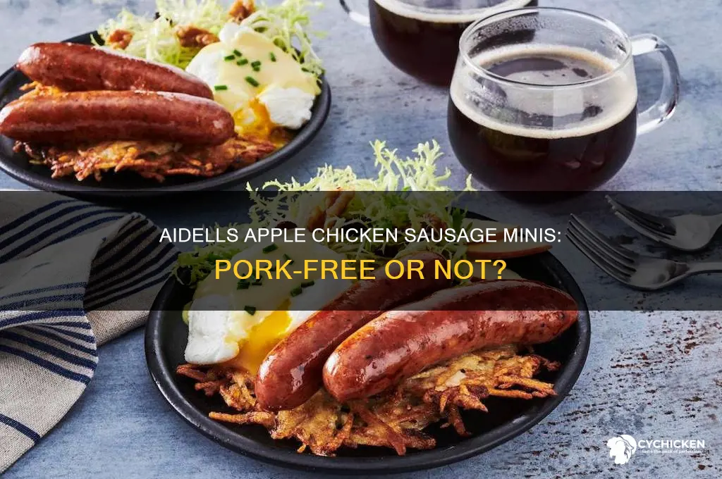 do aidells apple chicken sausage minis have pork