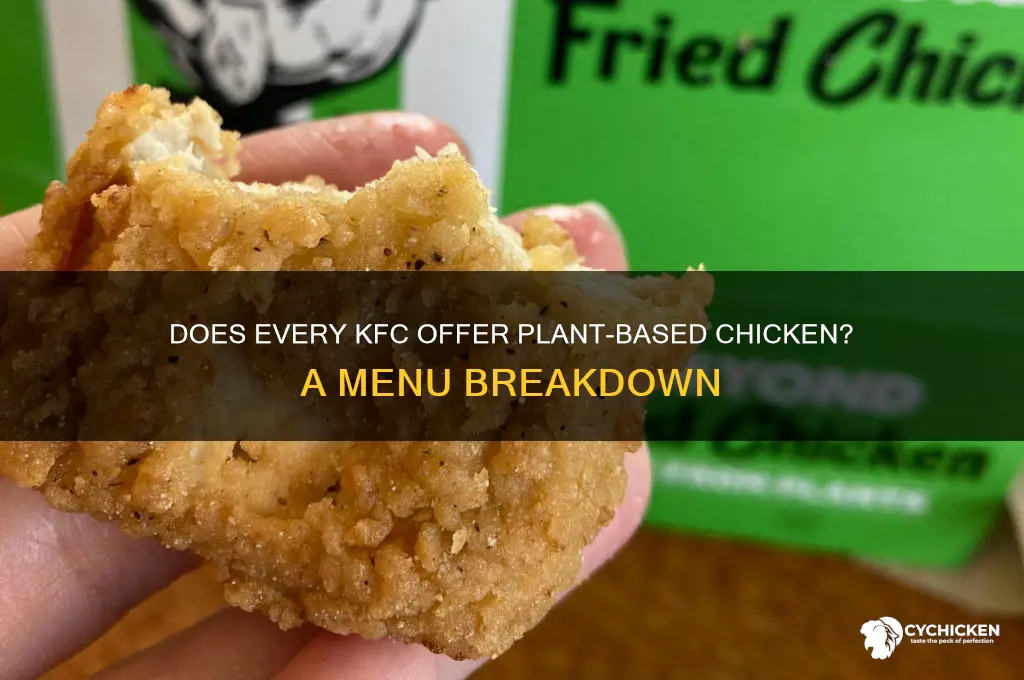 do all kfc have plant based chicken