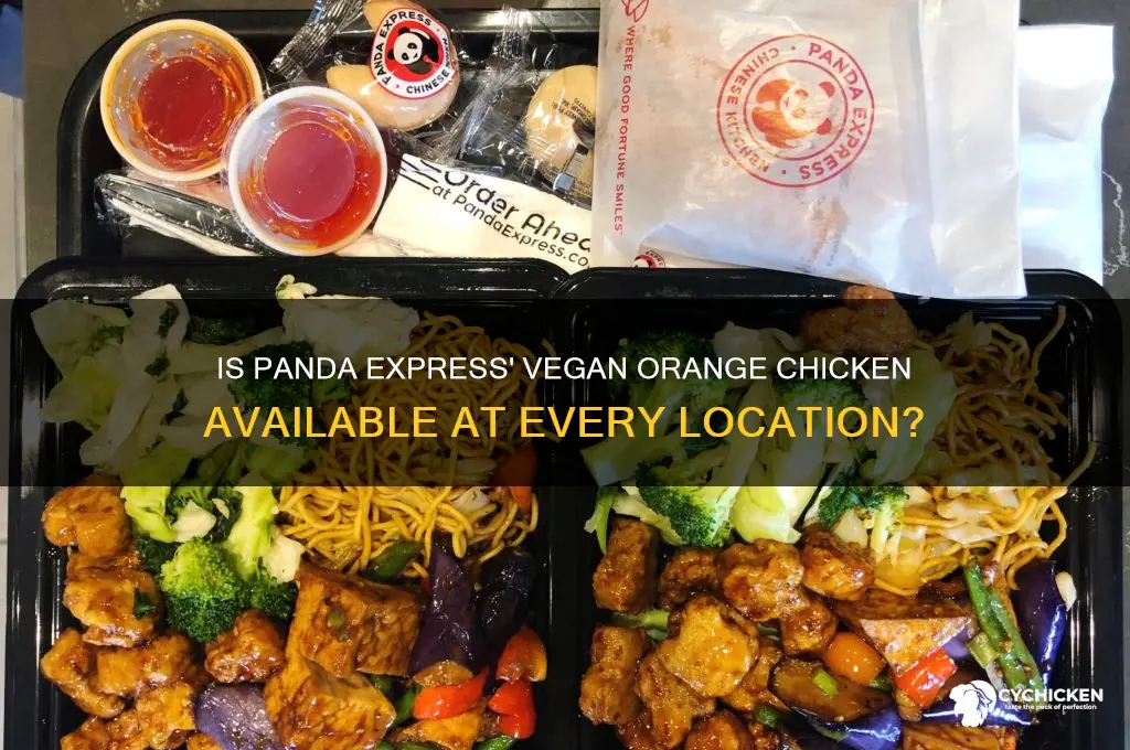do all panda express have vegan orange chicken