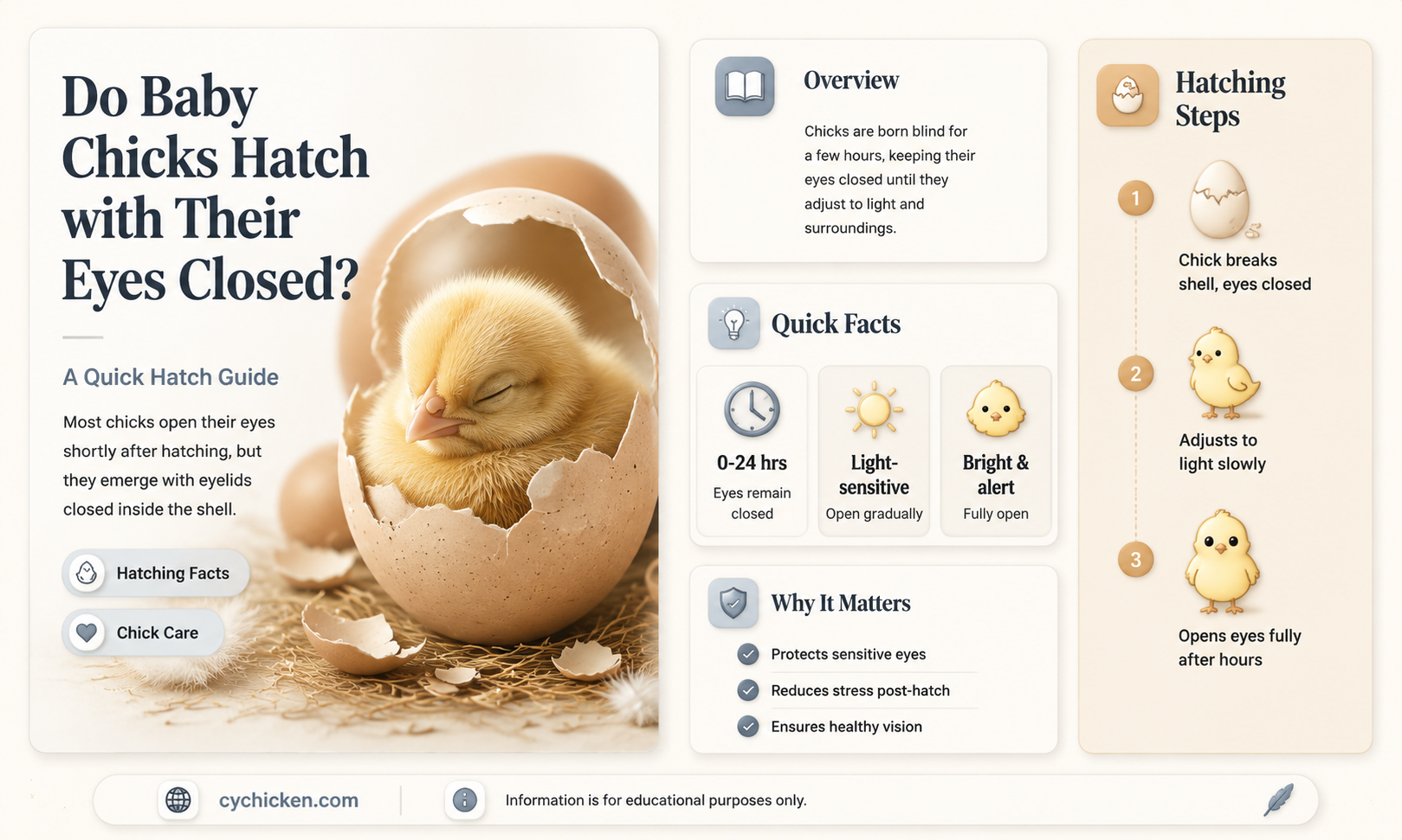are chicks born with their eyes closed