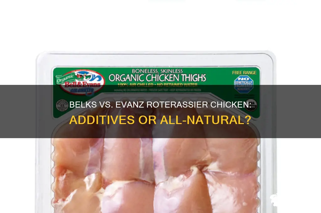 do belks and evanz roterassier chicken have additives