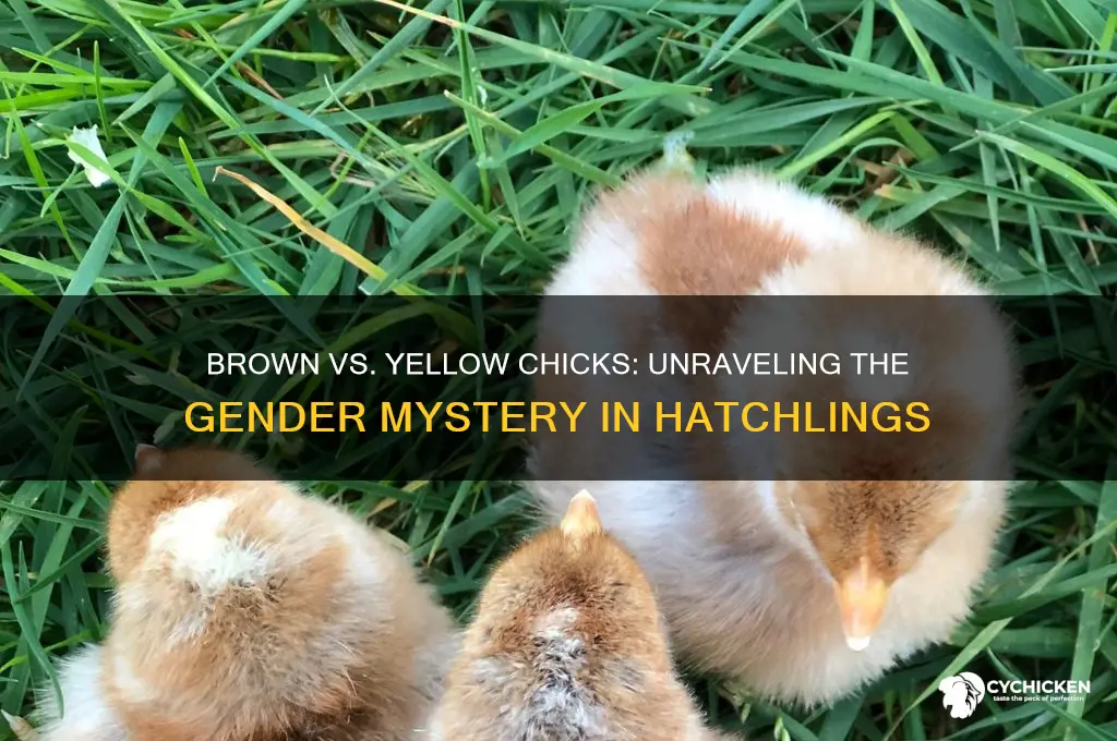 do brown or yellow chicks indicate gender