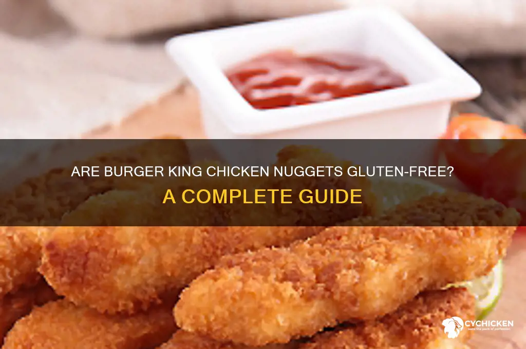 do burger king chicken nuggets have gluten
