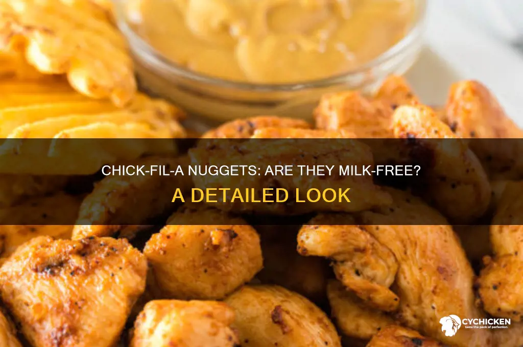 do chick fil a nuggets have milk