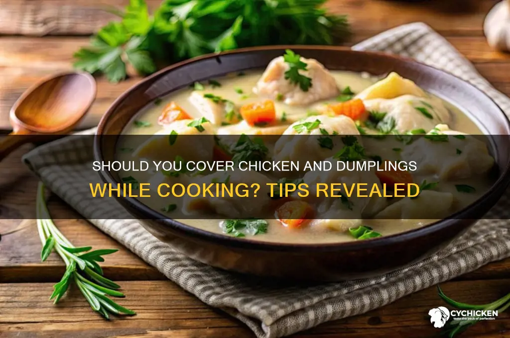 do chicken and dumplings need to be covered