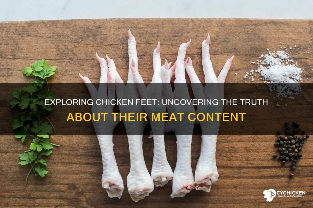 do chicken feet have meat on them