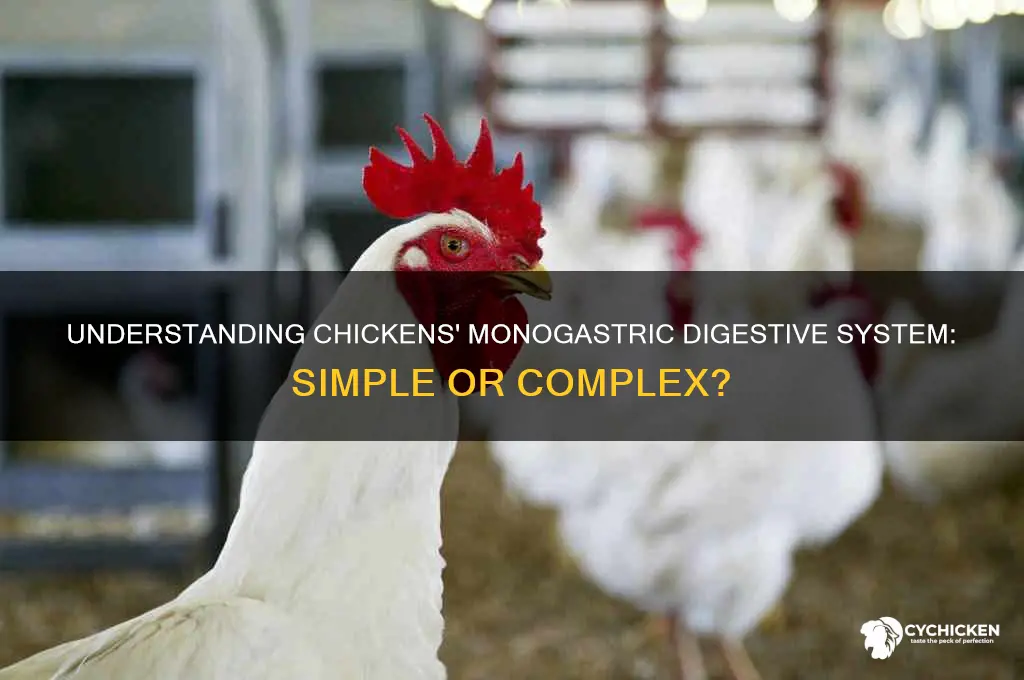 do chicken have a simple monogastric digestive system