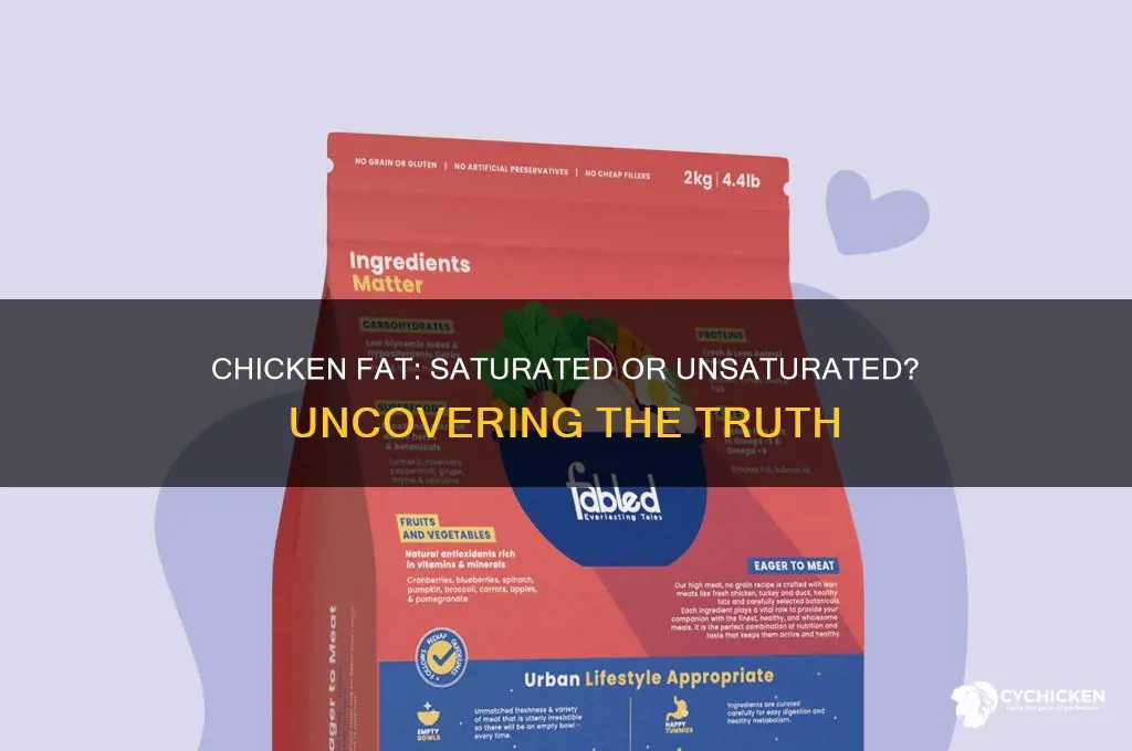 do chicken have saturated fat or unsaturated fats