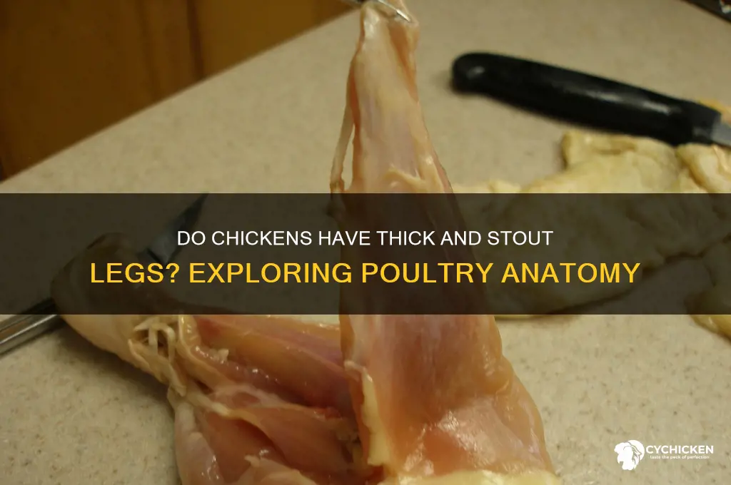 do chicken have thick and stout legs