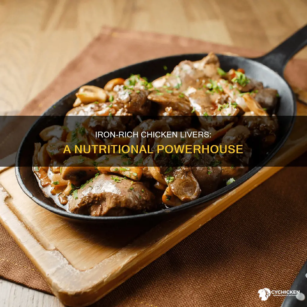 do chicken livers have a lot of iron in them