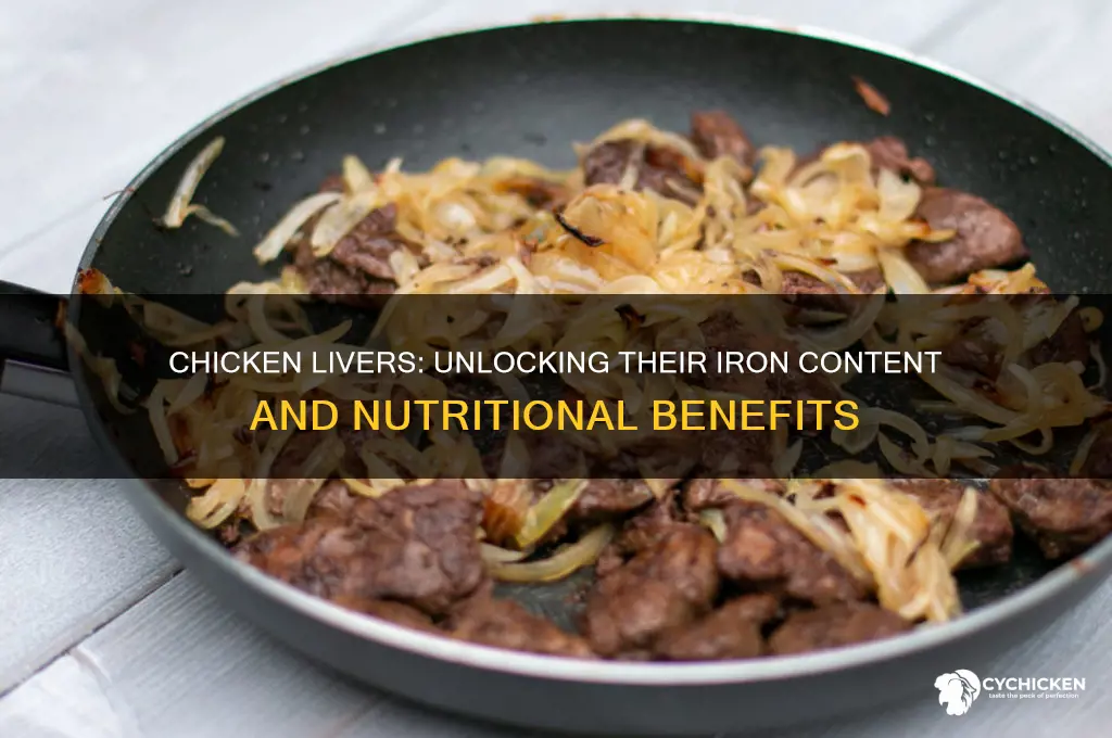 do chicken livers have iron in them