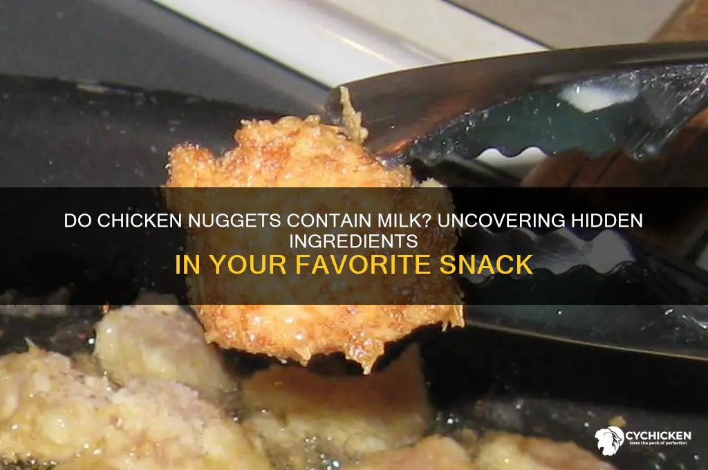 do chicken nuggets contain milk
