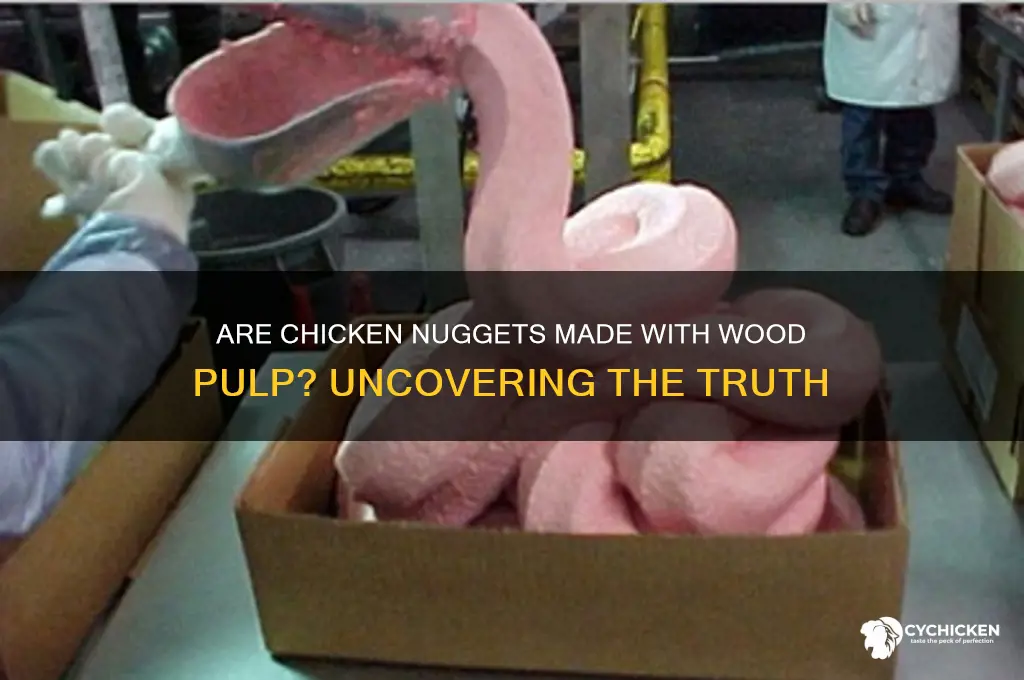 do chicken nuggets contain wood