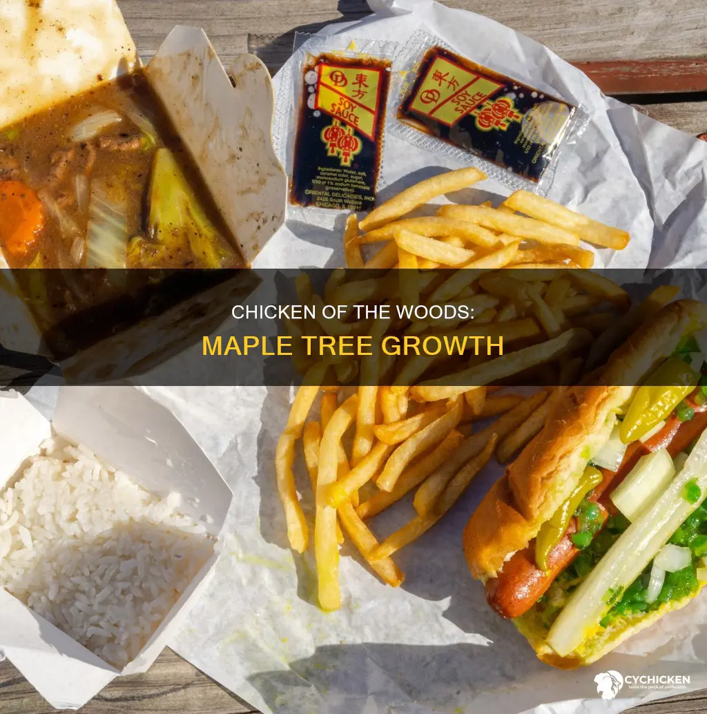 do chicken of the woods grow on maple trees