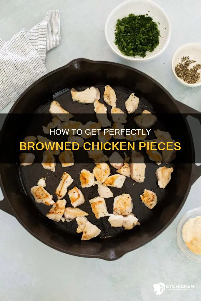 do chicken pieces need to be dry to brown