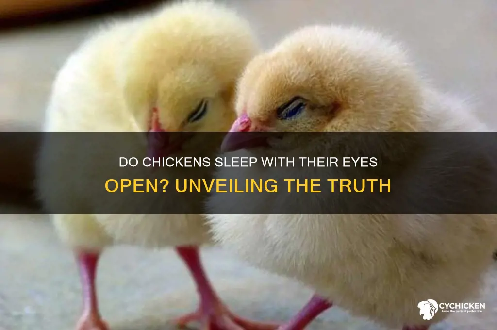do chicken sleep with their eyes open