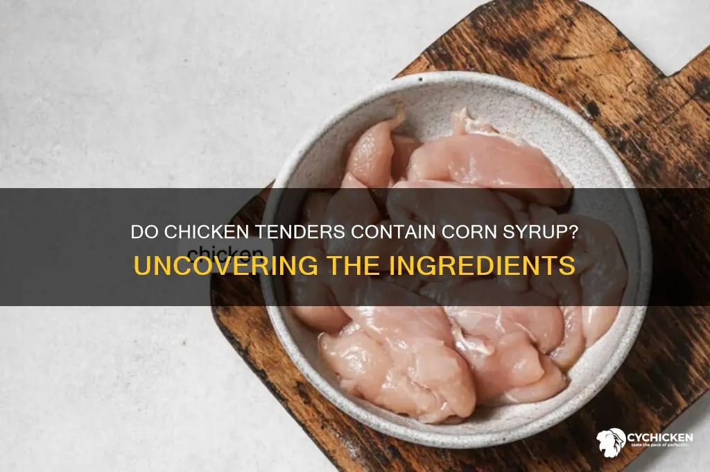 do chicken tender have corn syrup inside it