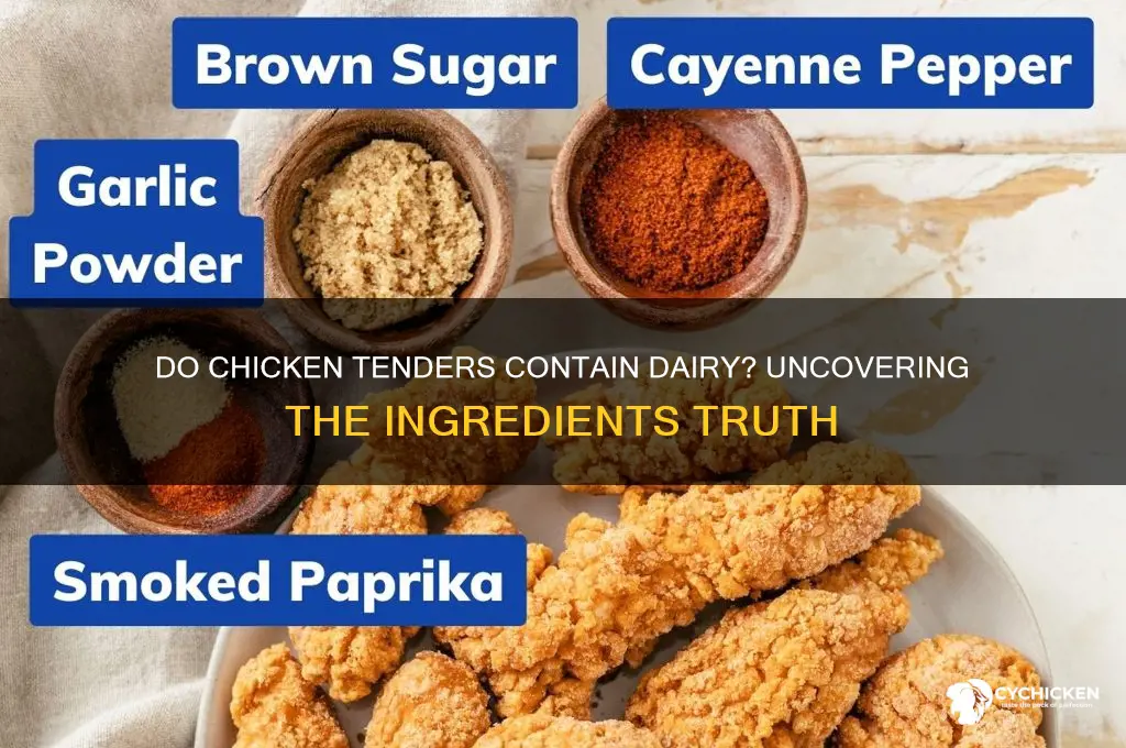 do chicken tenders have dairy in them