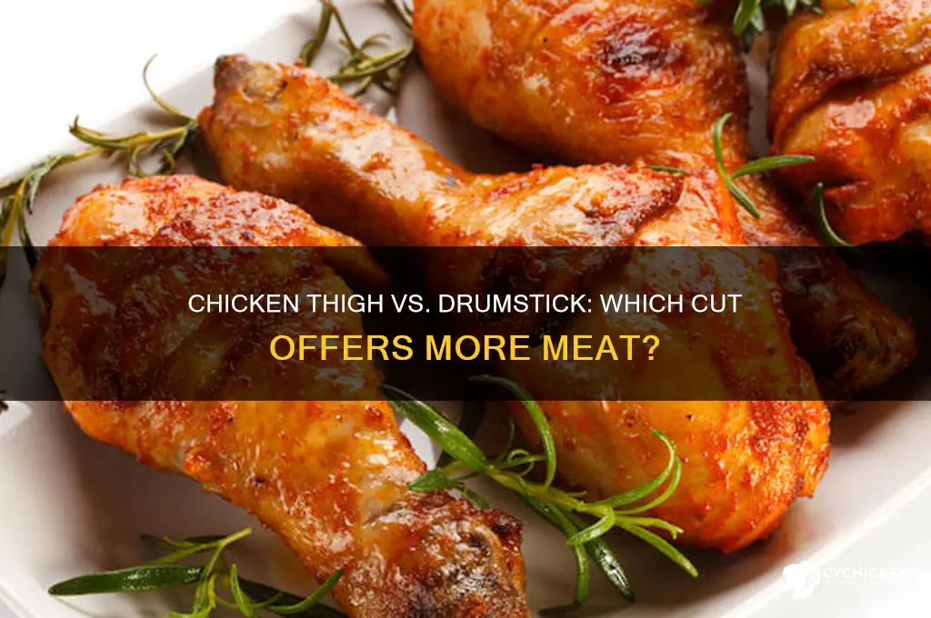 do chicken thigh or drumstick have more meat