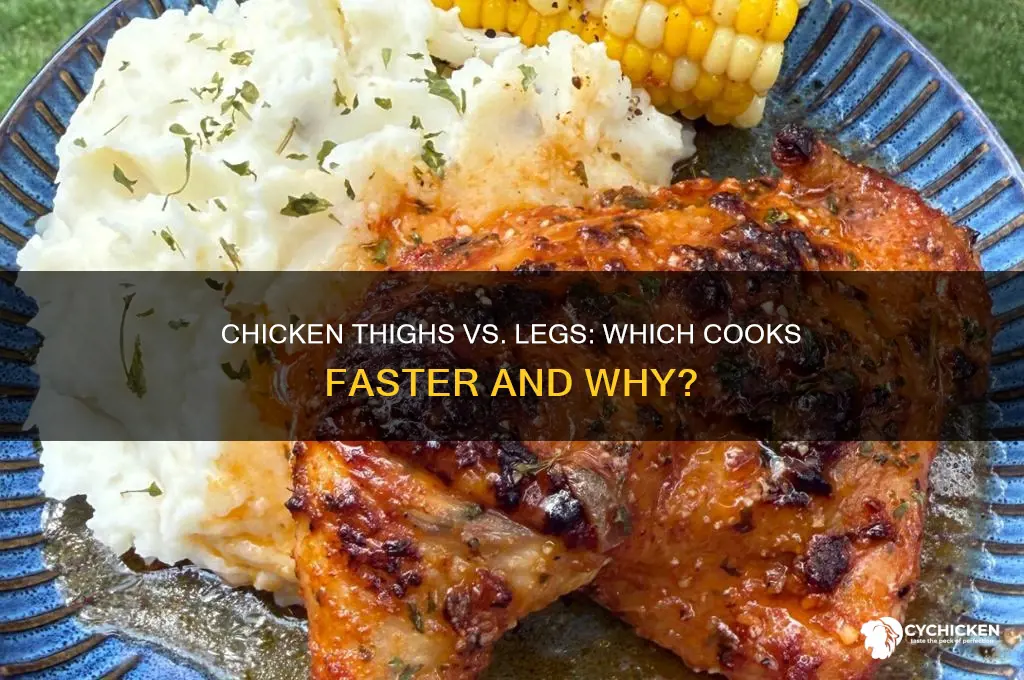 do chicken thighs or legs take longer to cook