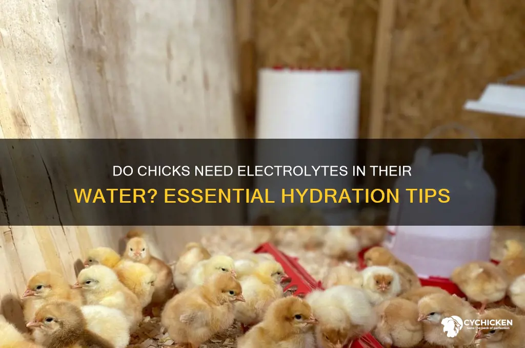 do chicks need electrolytes in their water