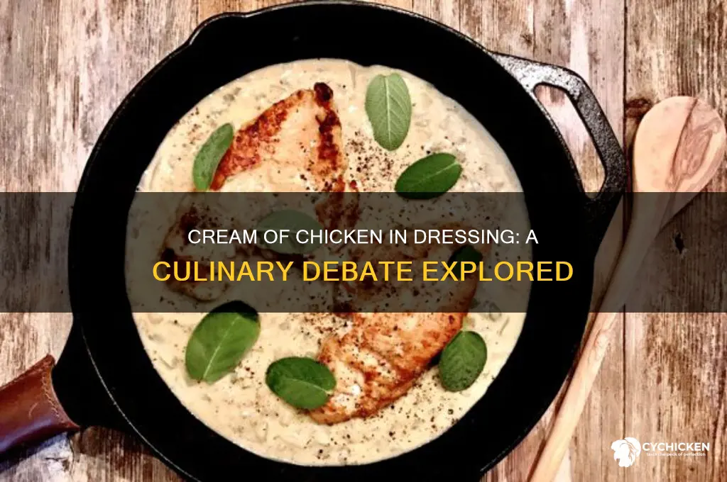 do cream of chicken go in dressing