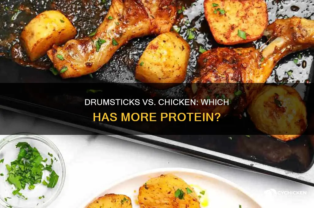 do drumsticks have more protein than chicken