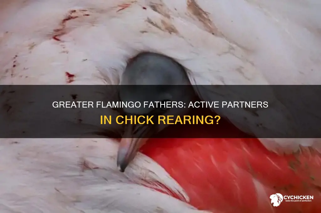 do greater flamingo fathers help raise the chicks
