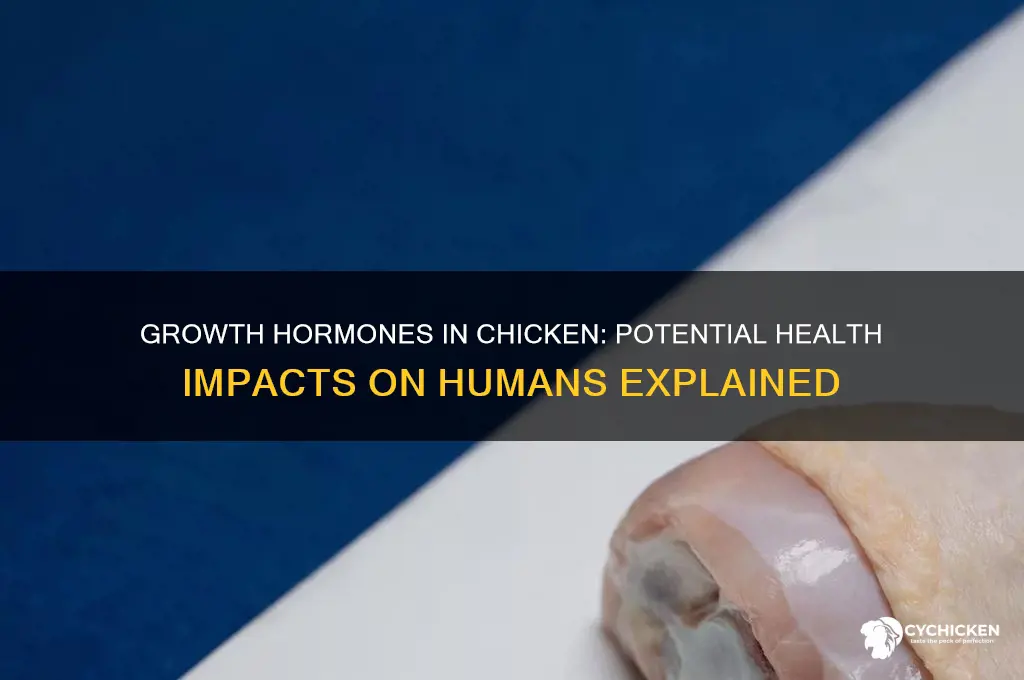 do growth hormones in chicken affect humans