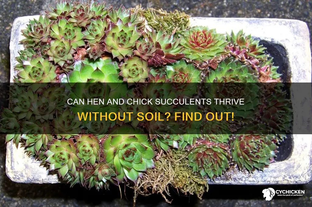 do hen and chick succulents need dirt