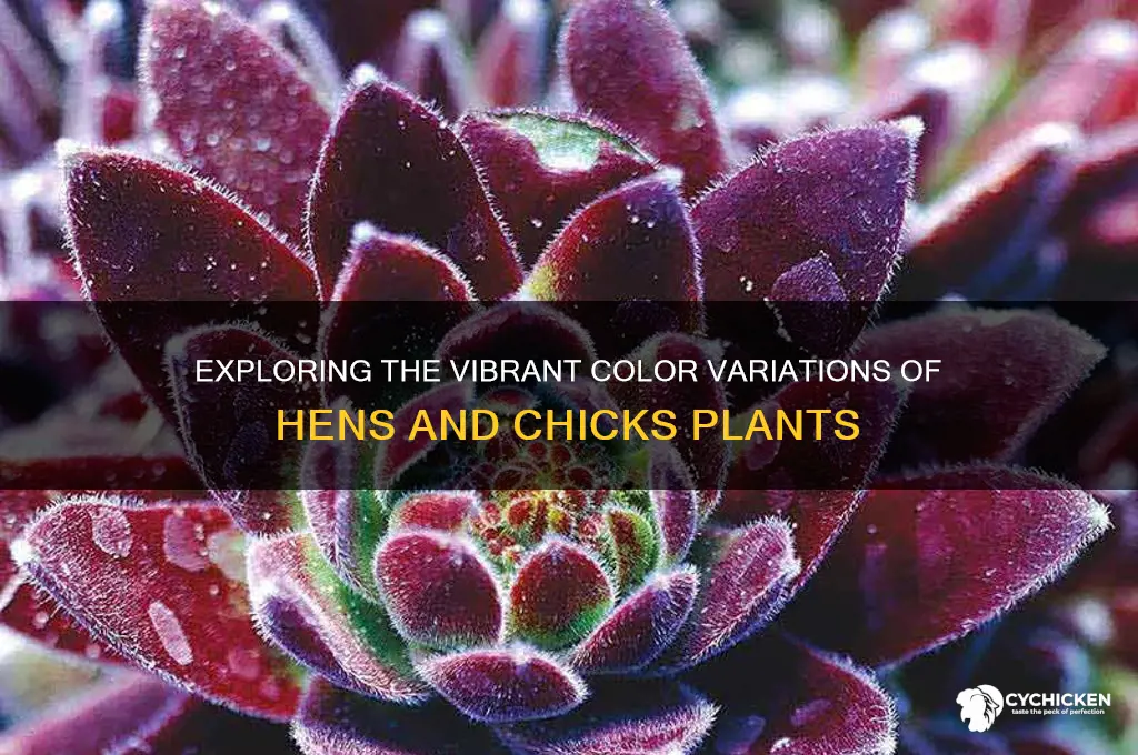 do hens and chicks come in different colors