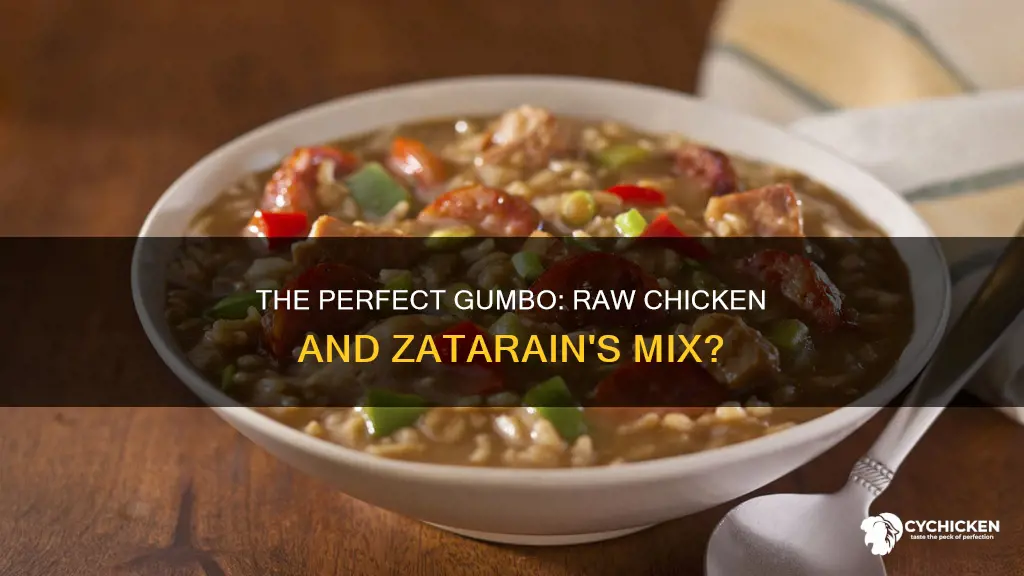 do i add raw chicken to zatarain