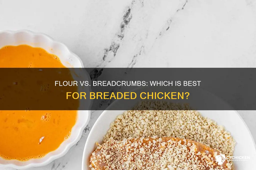 do i bread chicken with flour or breadcrumbs