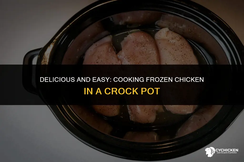 do i cook frozen chicken in water in crock pot