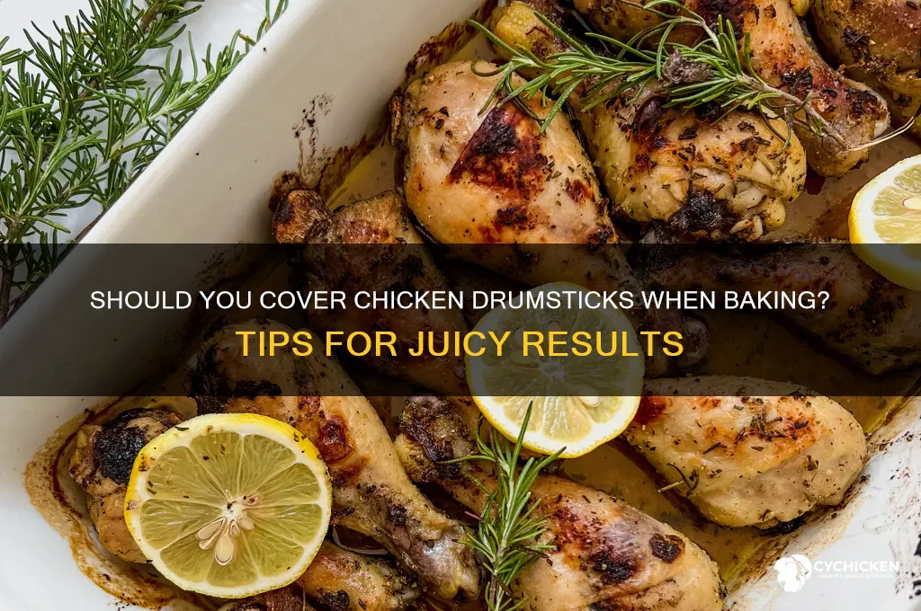 do i cover chicken drumsticks when baking